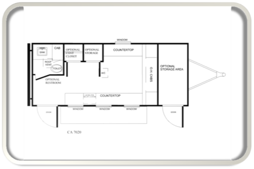 Cashier trailer floor plans built with storage rooms and private ...